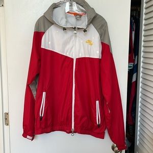 Vintage Nike Air Sport Nylon Full Zip Windbreaker Jacket Star Decals L Rare
